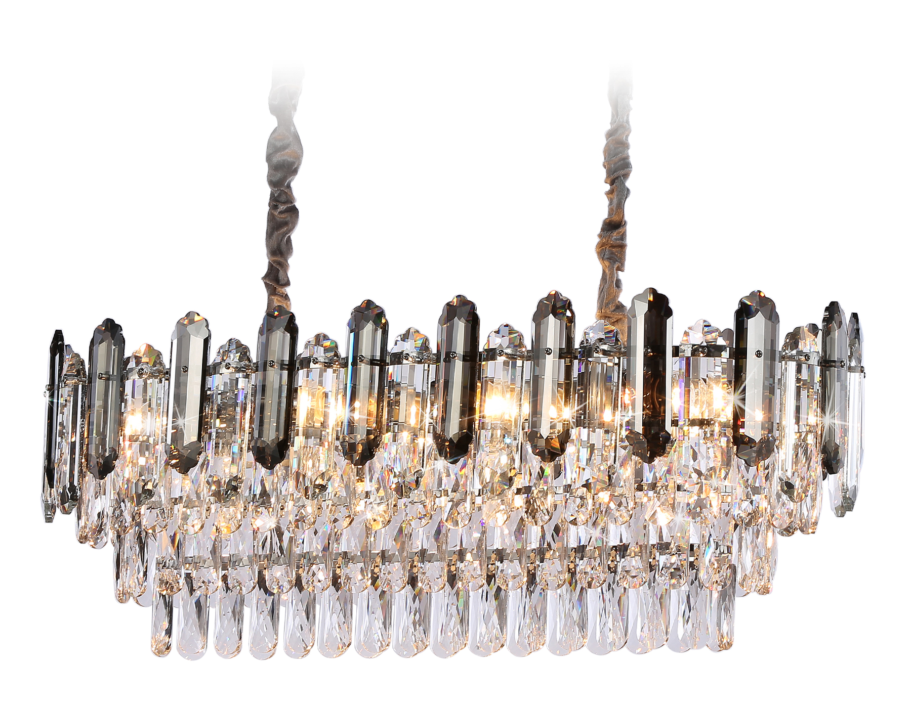 TR5199/12 CH/CL/SM хром/прозрачный/дымчатый E27*12 max 40W 800*300*290