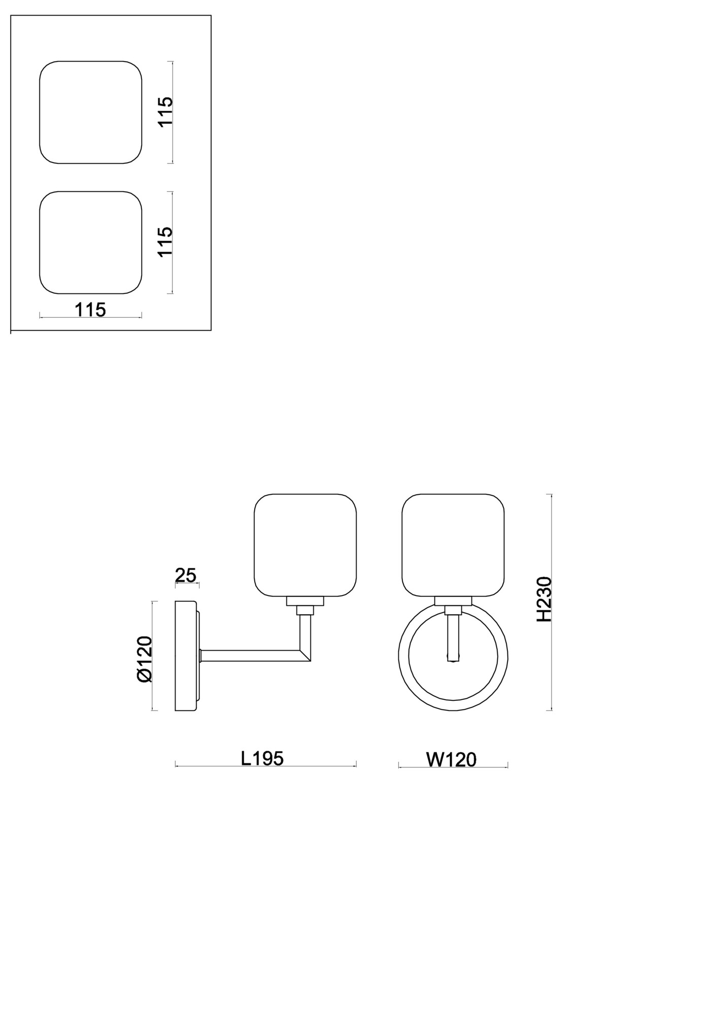 Настенный светильник (бра) Freya FR5373WL-01BS