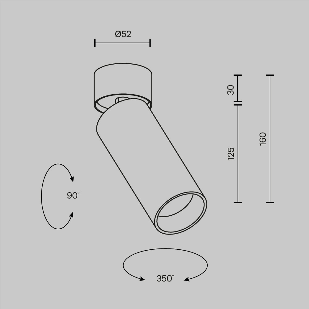 Потолочный светильник Technical C055CL-L12W3K-SS-B