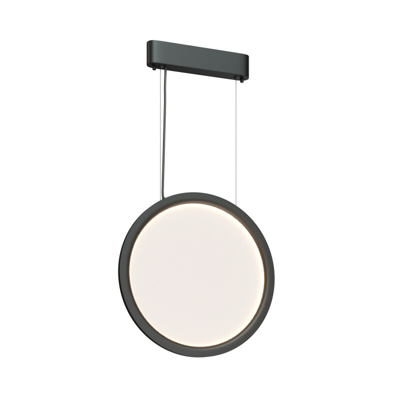 Подвесной светильник вертикальный VEIL, 25 Вт, ?450?1950 мм, LED 2700-6000K, IP20, пульт Д/У (в комплекте), черный, алюминий, акрил