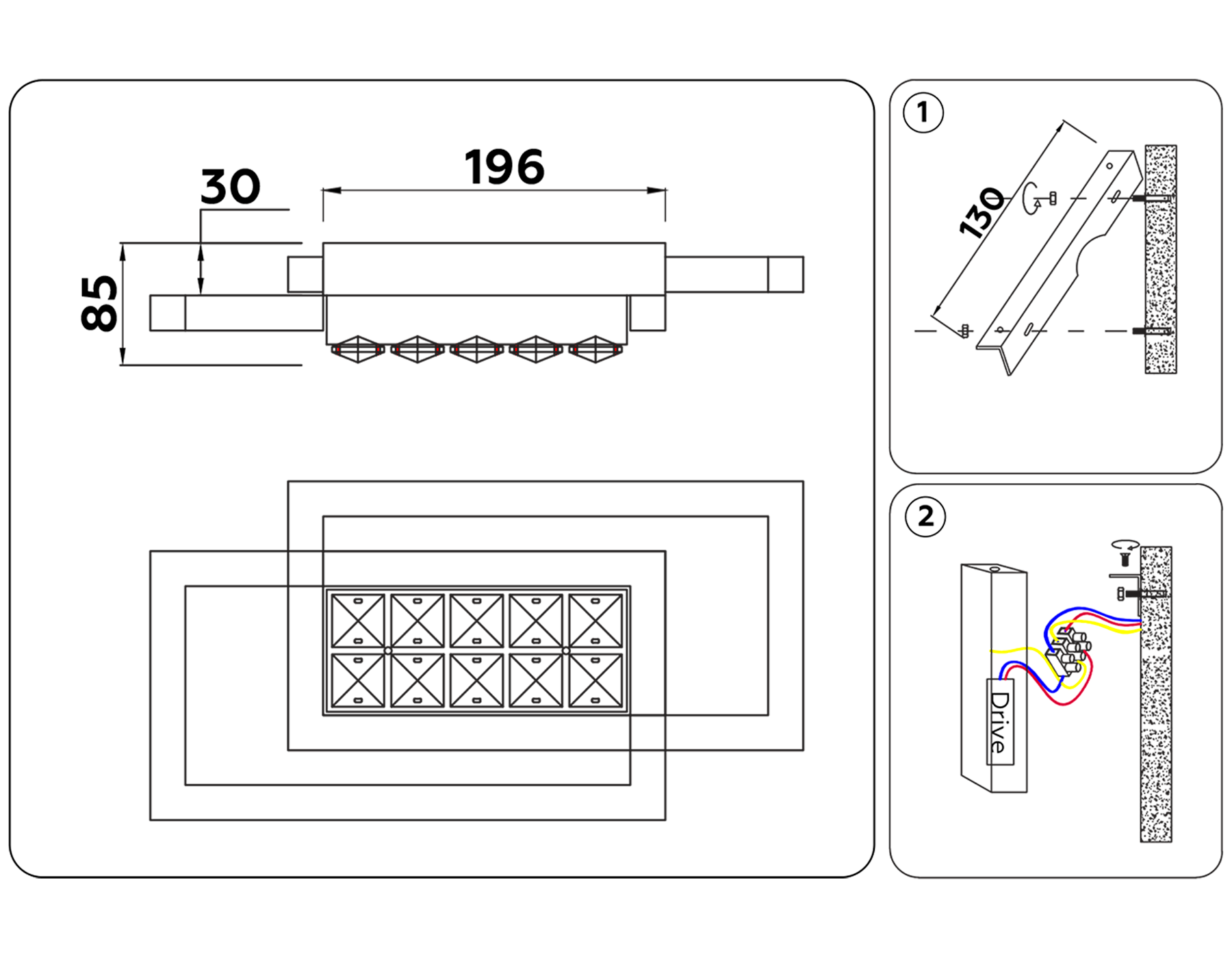FA107 WH белый 15W 3000K 380*200*85 (Без ПДУ)