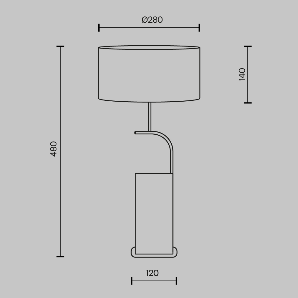 Настольный светильник Maytoni MOD437TL-02B
