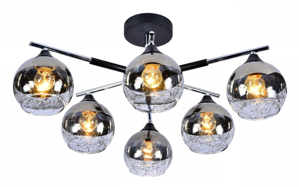 МС-DA5129/6 BK+CR (4) светильник потолочный [01097040]