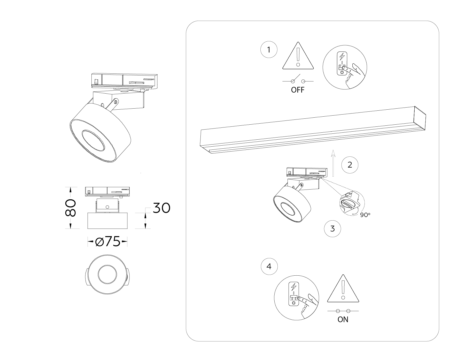 GL6861 WH белый LED 10W 4200K D75*80
