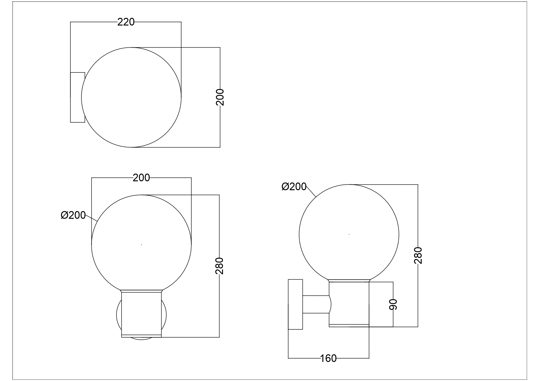 Настенный светильник (бра) Outdoor O598WL-01B