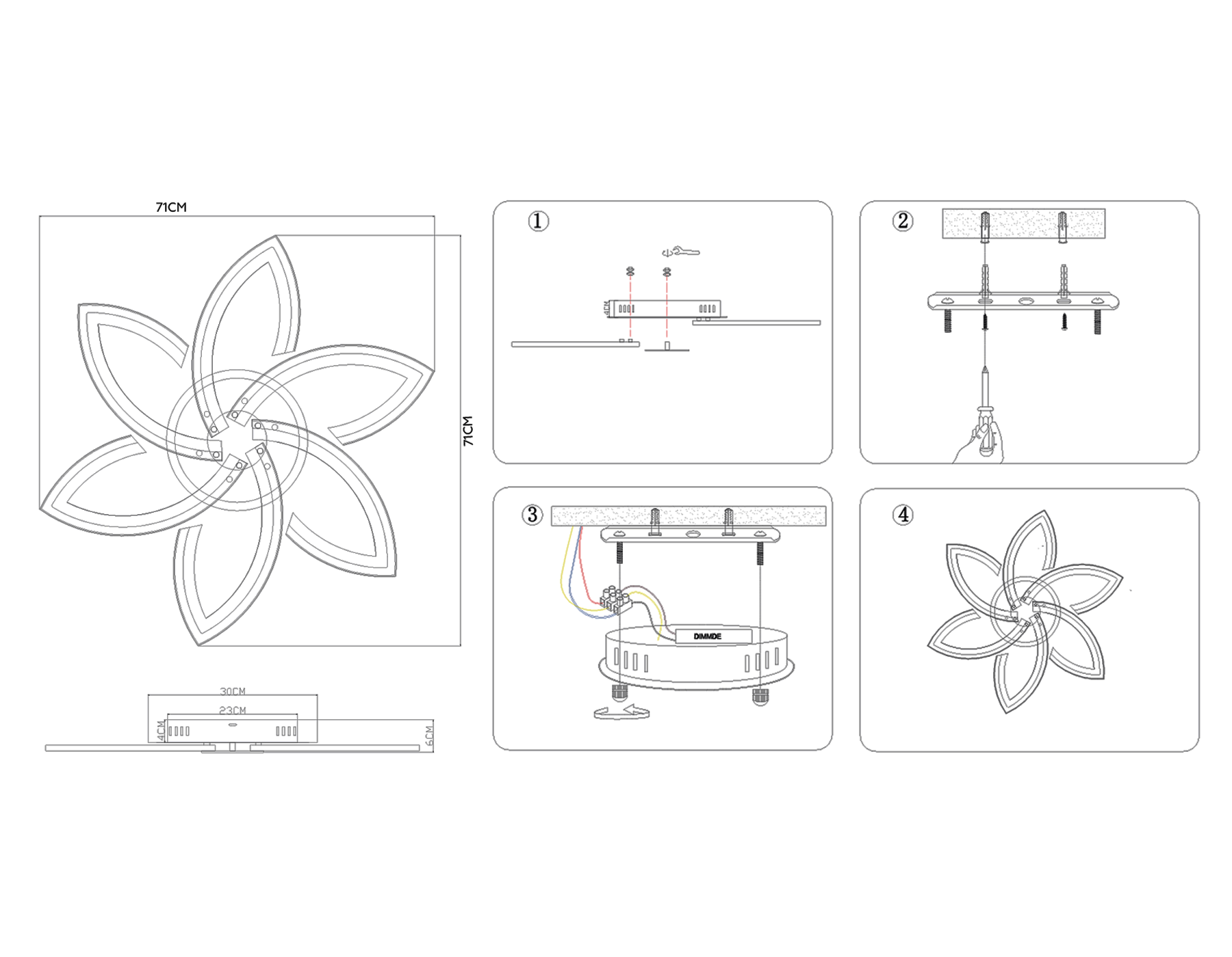 FA447/6 CF кофе 108W 730*700*60 (ПДУ РАДИО 2.4)