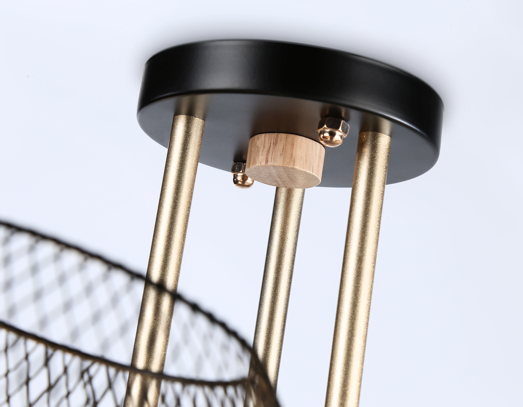 TR80164/3 BK/GD черный/золото E27/3 max 40W D580*220