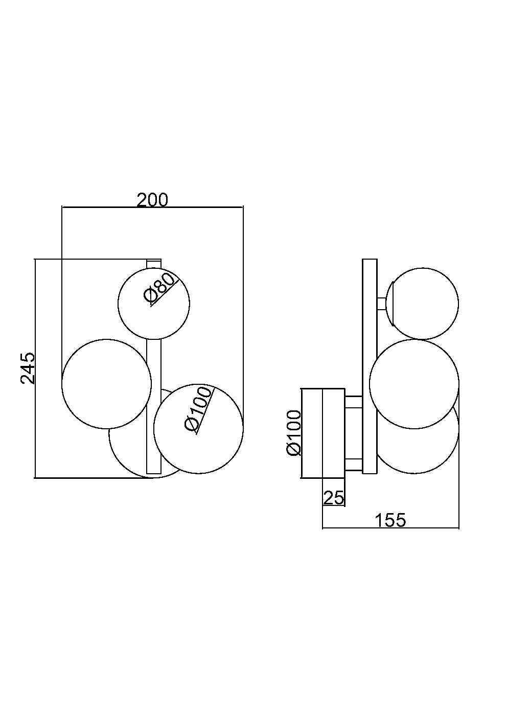 Настенный светильник (бра) Maytoni MOD545WL-03BS