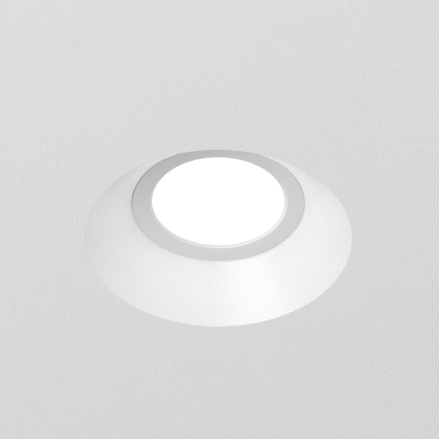 DK2081-WH Встраиваемый точечный светильник для натяжных ПВХ потолков INVIZ, IP 20, до 9 Вт, GU10, LED, белый, ABS-пластик