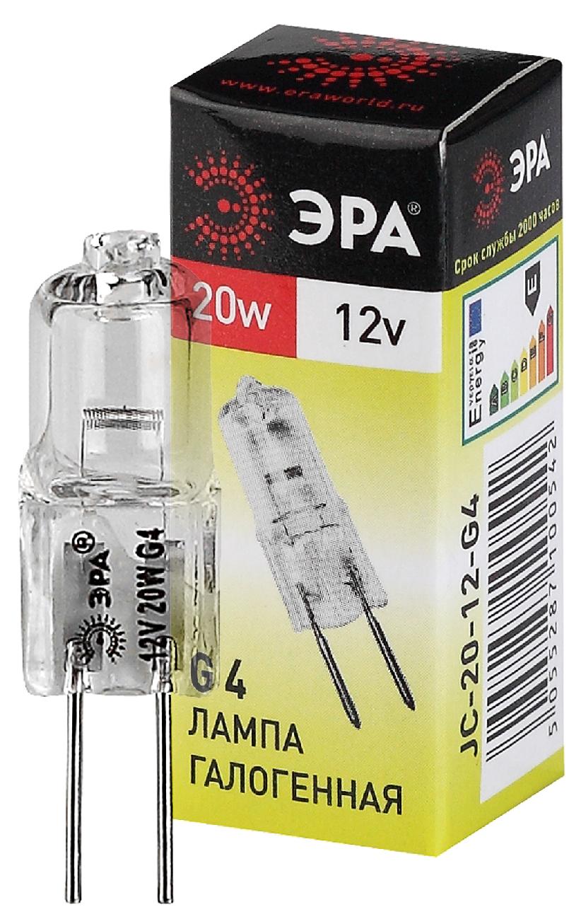 Лампа галогенная ЭРА G4-JC-20W-12V (10,100)