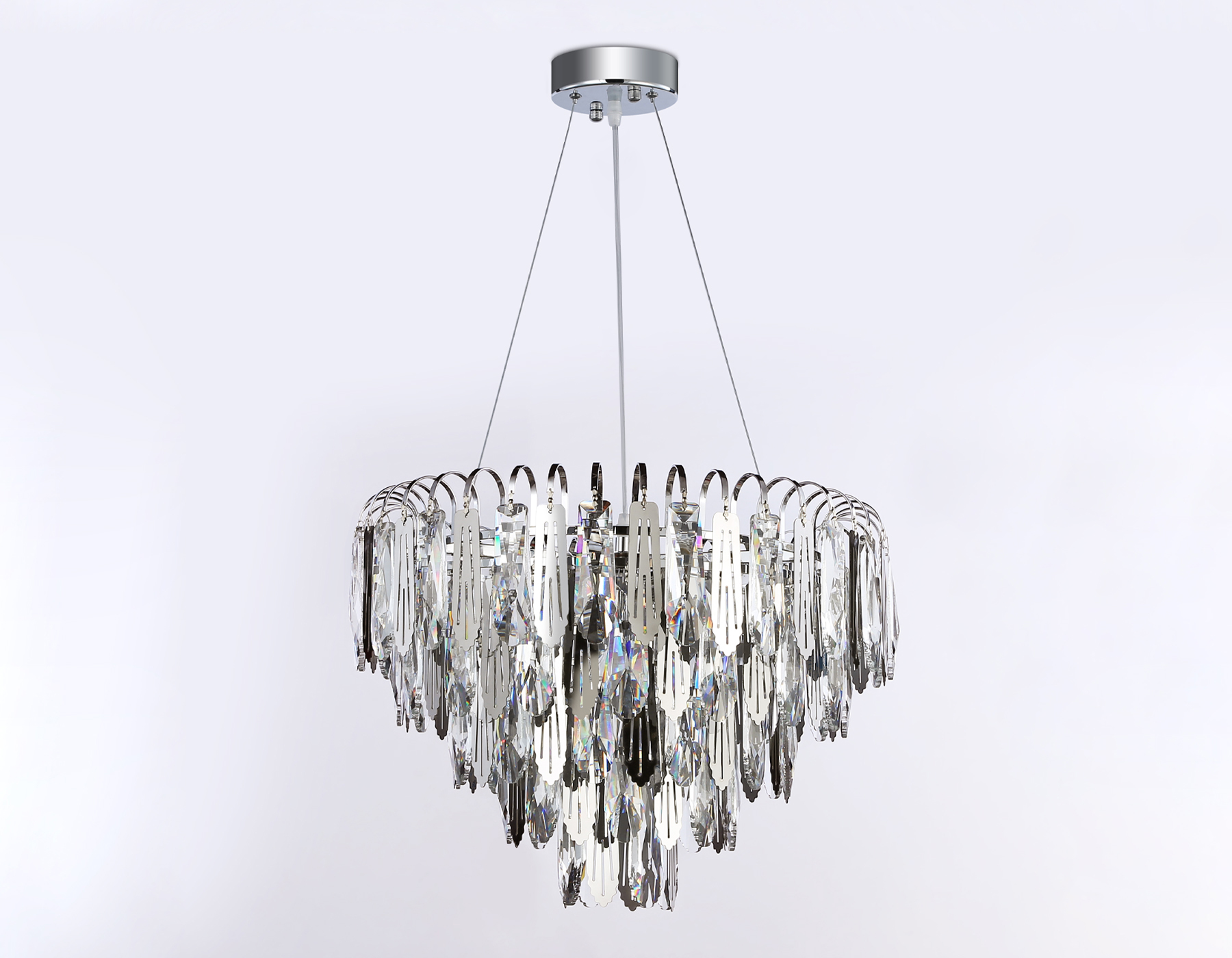 TR5255/8 CH/CL хром/прозрачный E27*8 max 40W D500*350