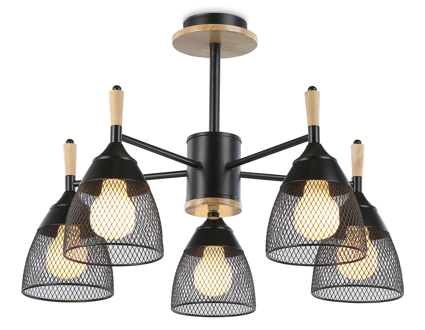 TR8015/5 BK черный E27*5 max 40W D600*385