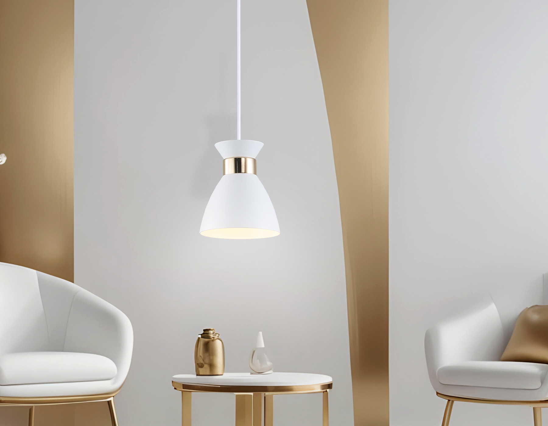 TR8465 WH/FGD белый/золото E27 max 60W D130*1000