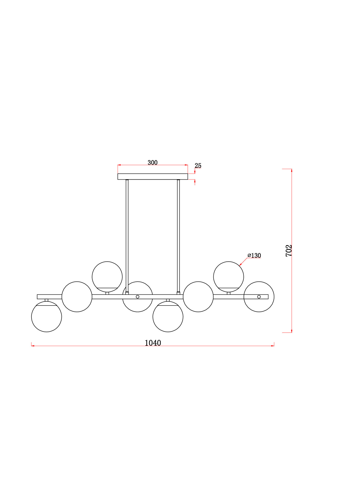 Подвесной светильник Freya FR5199PL-08BS
