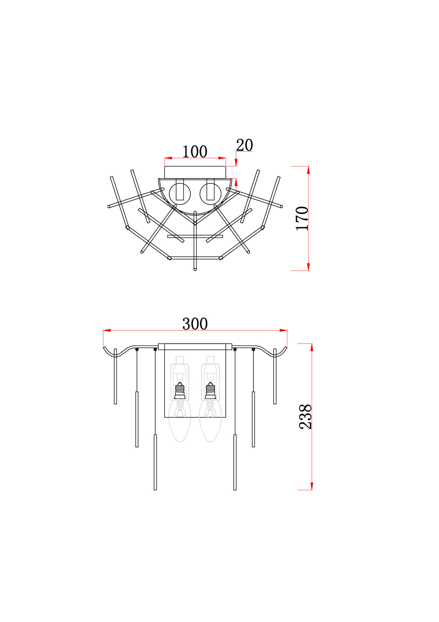 Настенный светильник (бра) Freya FR5104WL-02BS