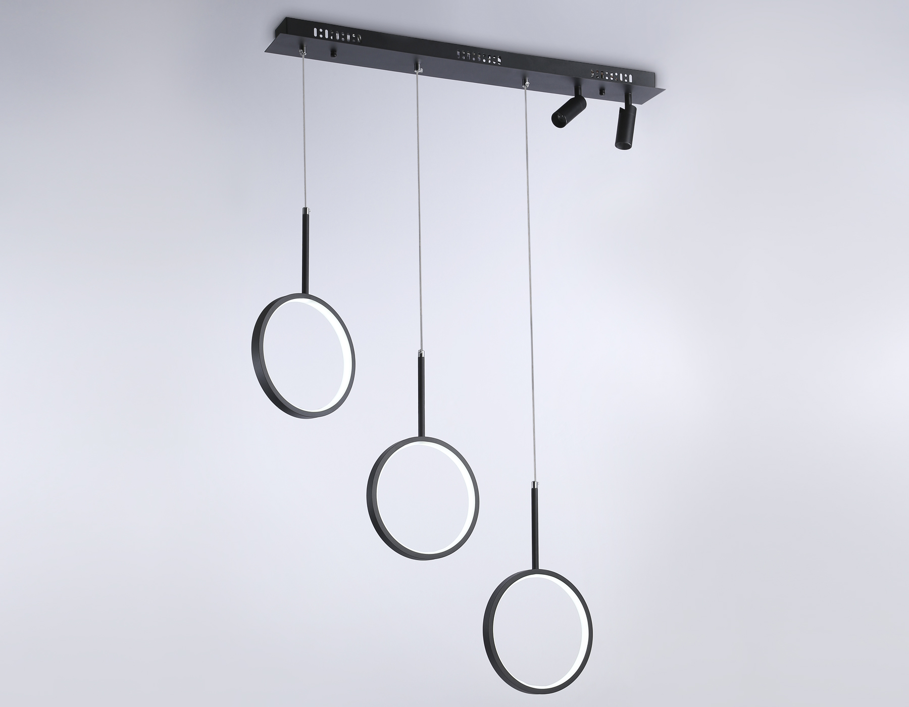 FL5278/3+2 BK черный 59W 3000K/4200K/6400K+4200K 800*20*1200 (ПДУ ИК)