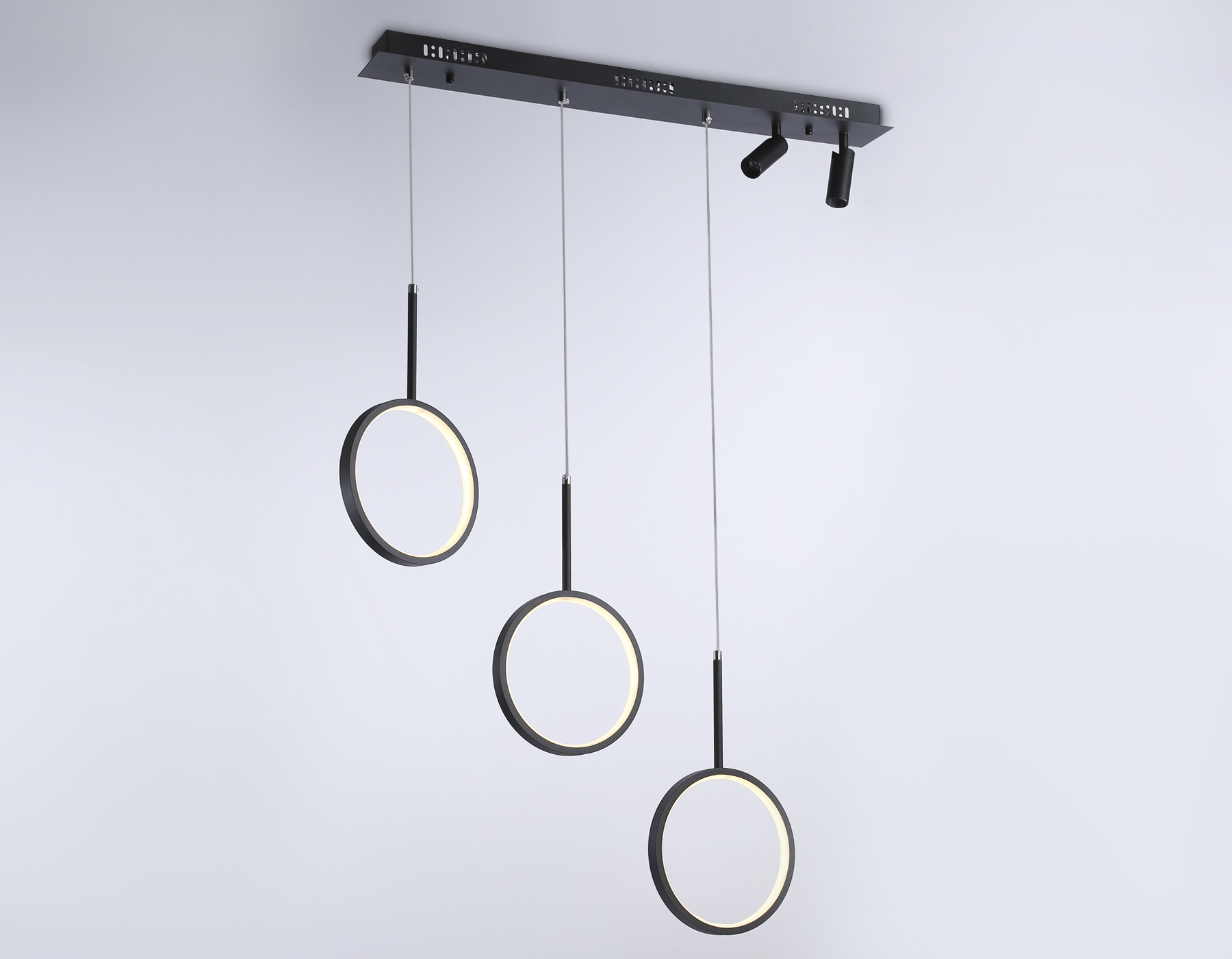 FL5278/3+2 BK черный 59W 3000K/4200K/6400K+4200K 800*20*1200 (ПДУ ИК)