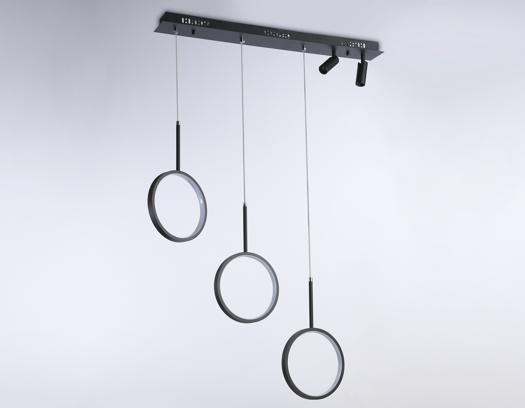 FL5278/3+2 BK черный 59W 3000K/4200K/6400K+4200K 800*20*1200 (ПДУ ИК)