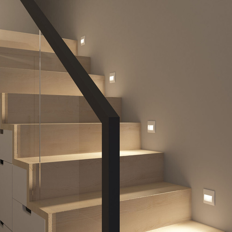 Светильник встраиваемый в стену HELM, IP65, LED 3000K, 2.5 Вт, белый, пластик