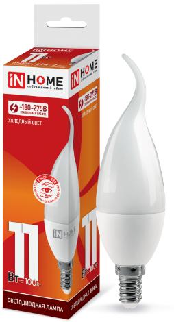 Лампа светодиодная LED-СВЕЧА НА ВЕТРУ-VC 11Вт 230В Е14 6500К 990Лм IN HOME