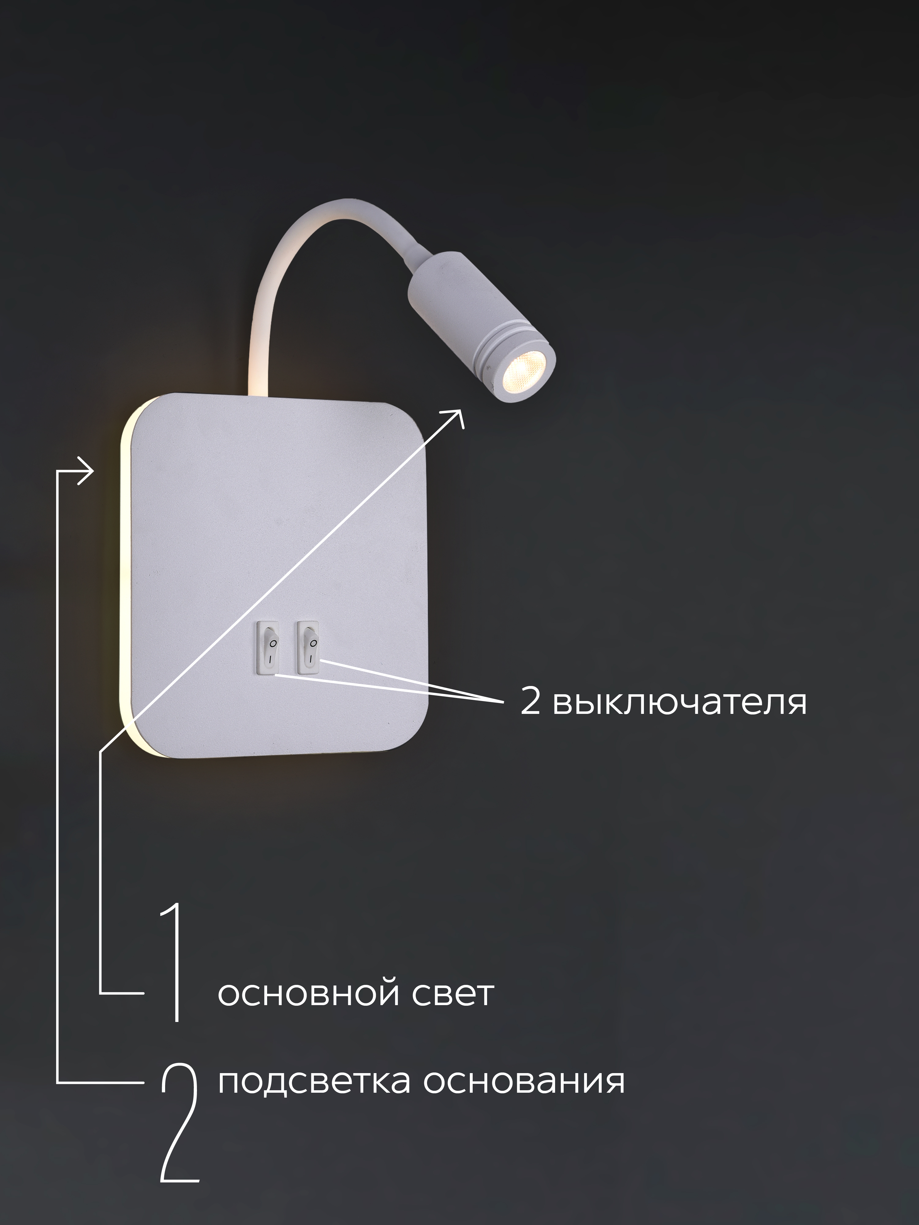 Настенный светильник 8013W 11W WT 000028245