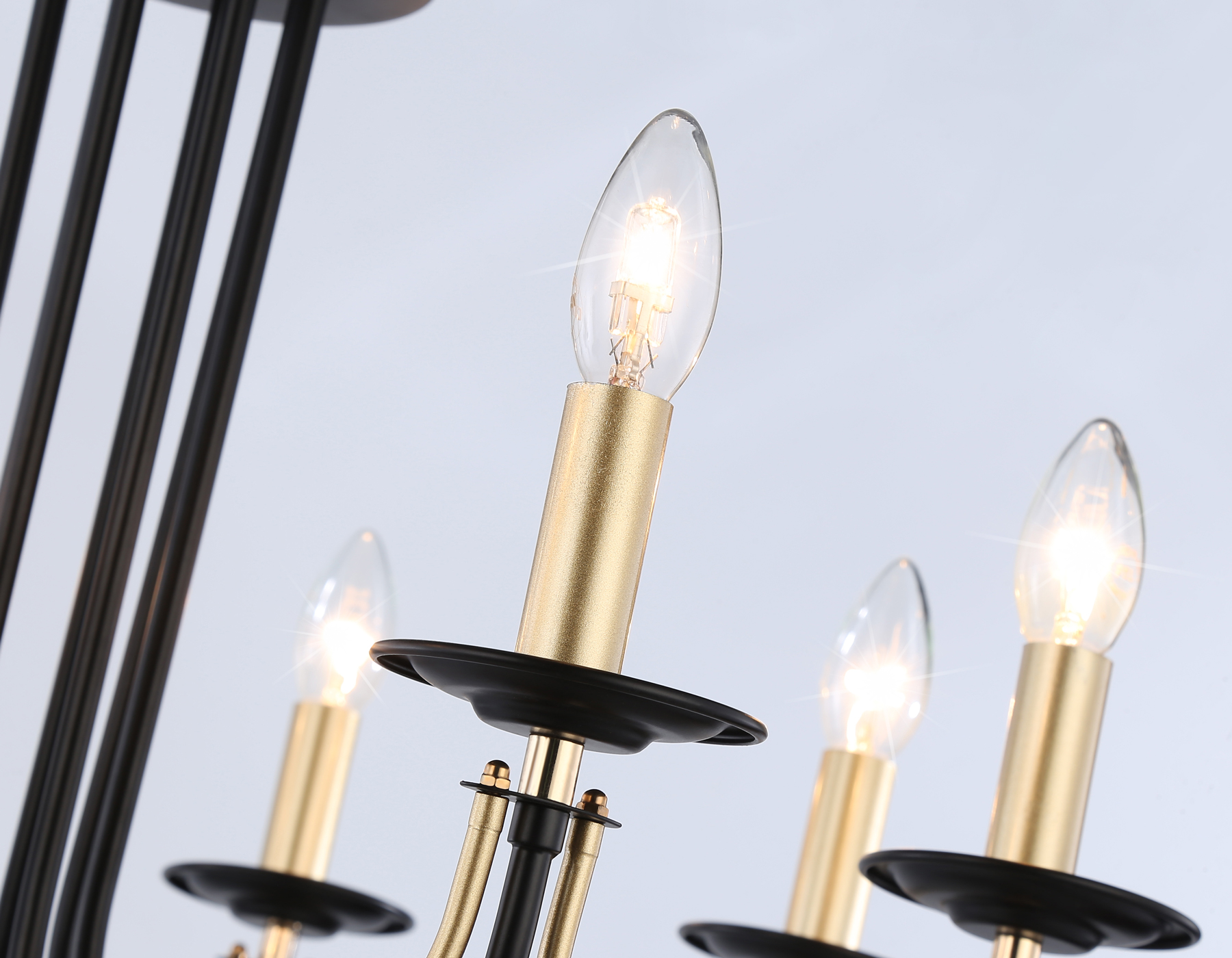 TR9622/8 BK/CGD черный/золото E14/8 max 40W D700*450