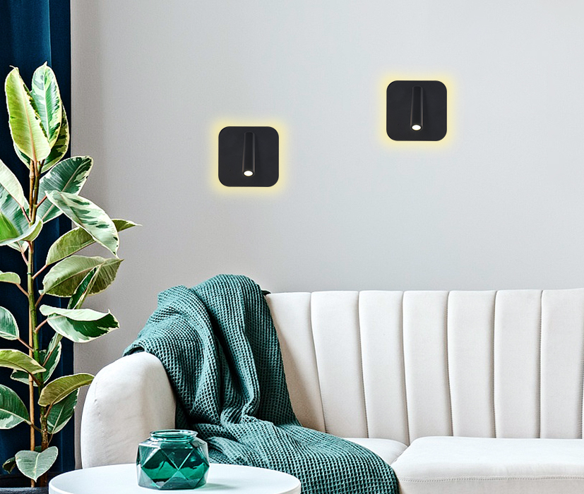 FW253 BK/S черный/песок LED 4200K+3000K 12W 140*140*110