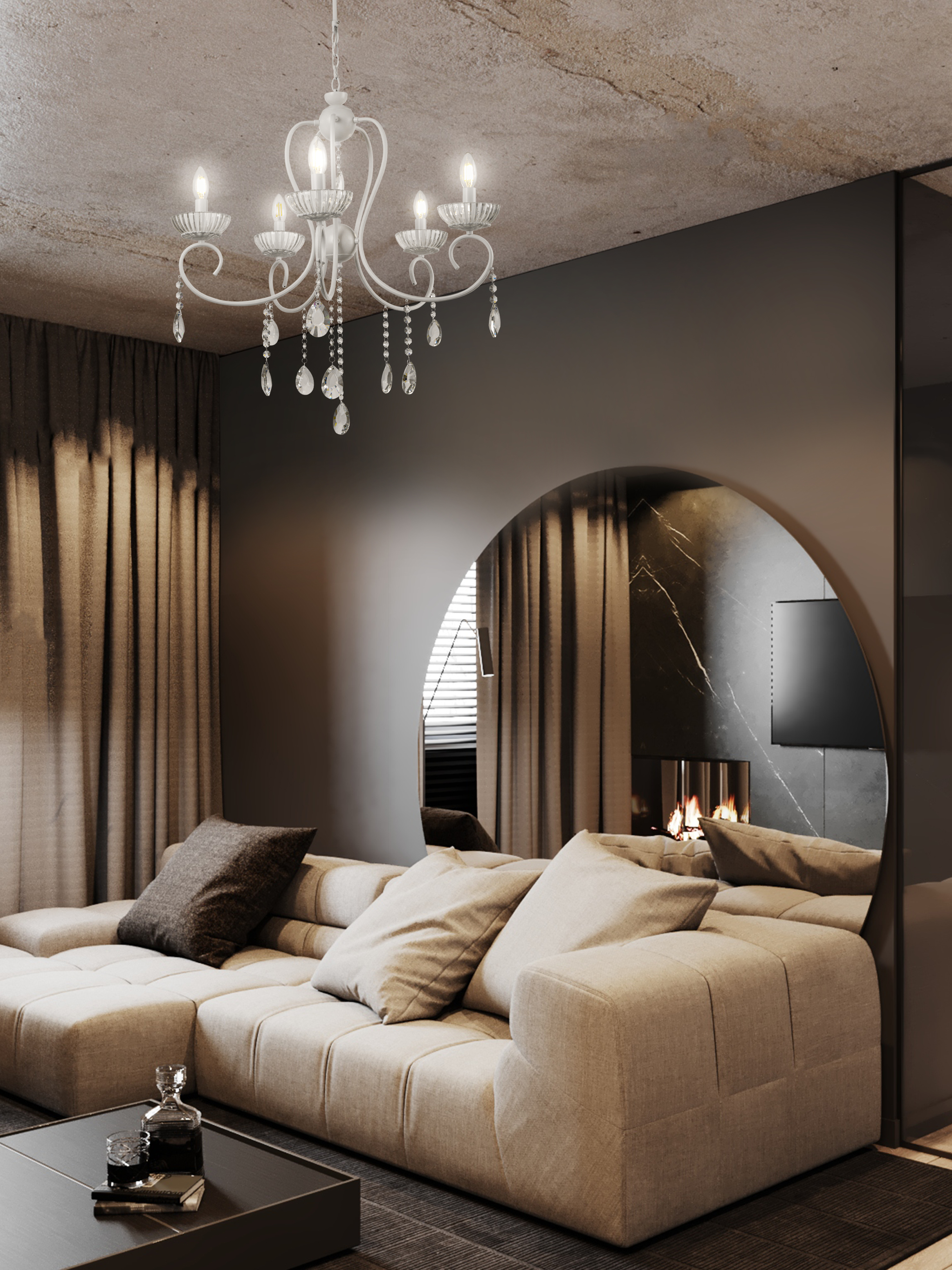 Подвесная люстра PP5529-5 WT 000030005