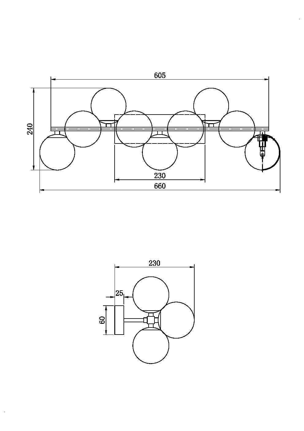Настенный светильник (бра) Maytoni MOD547WL-09BS