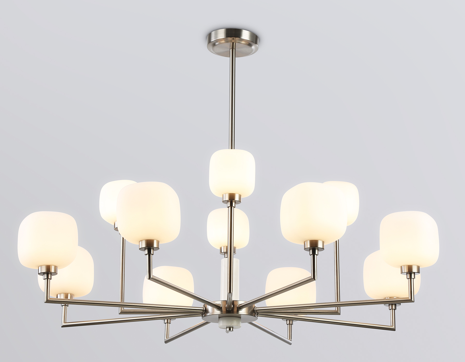 LH53005/12 SN/FR сатин никель/белый матовый G9*12 max 40W D910*680