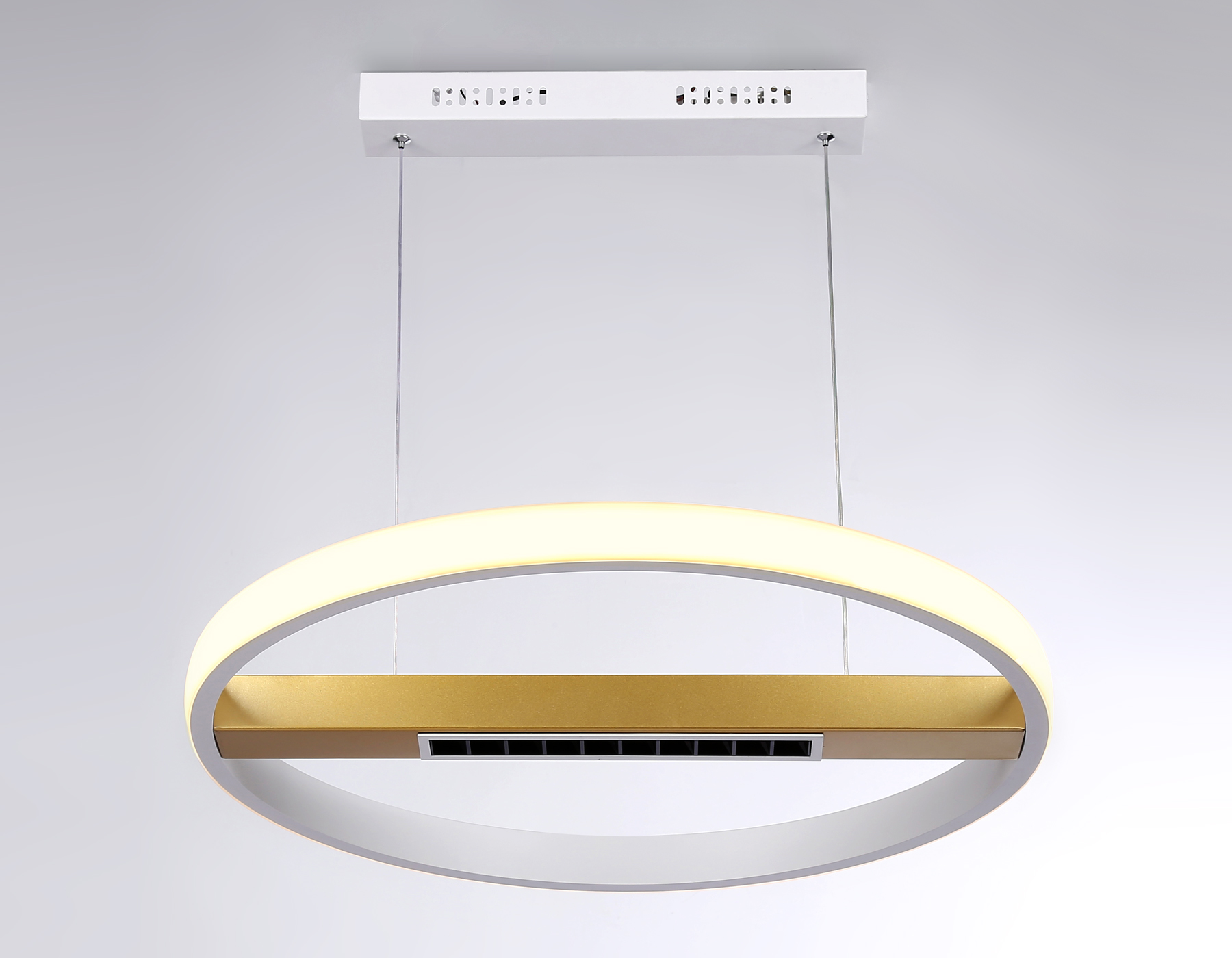 FL51488 WH/GD белый/золото 62W 3000K-6400K D600*1000 (ПДУ ИК)