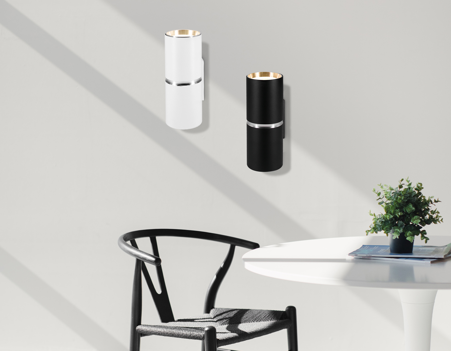 FW2477/2 BK/CH черный/хром GU10/2 max 12W 145*55*80