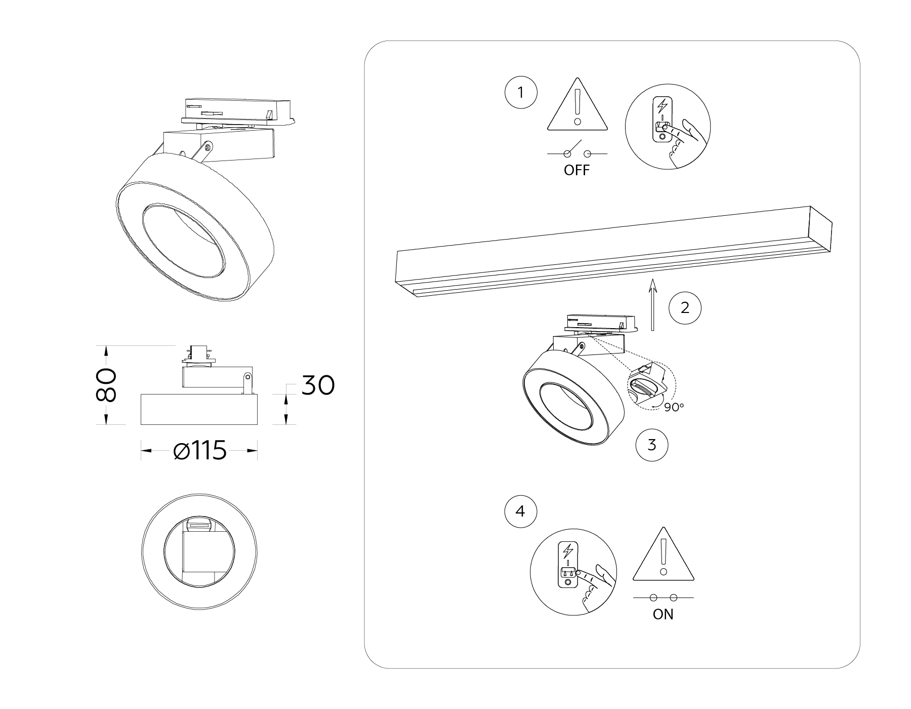 GL6866 WH белый LED 15W 4200K D115*80