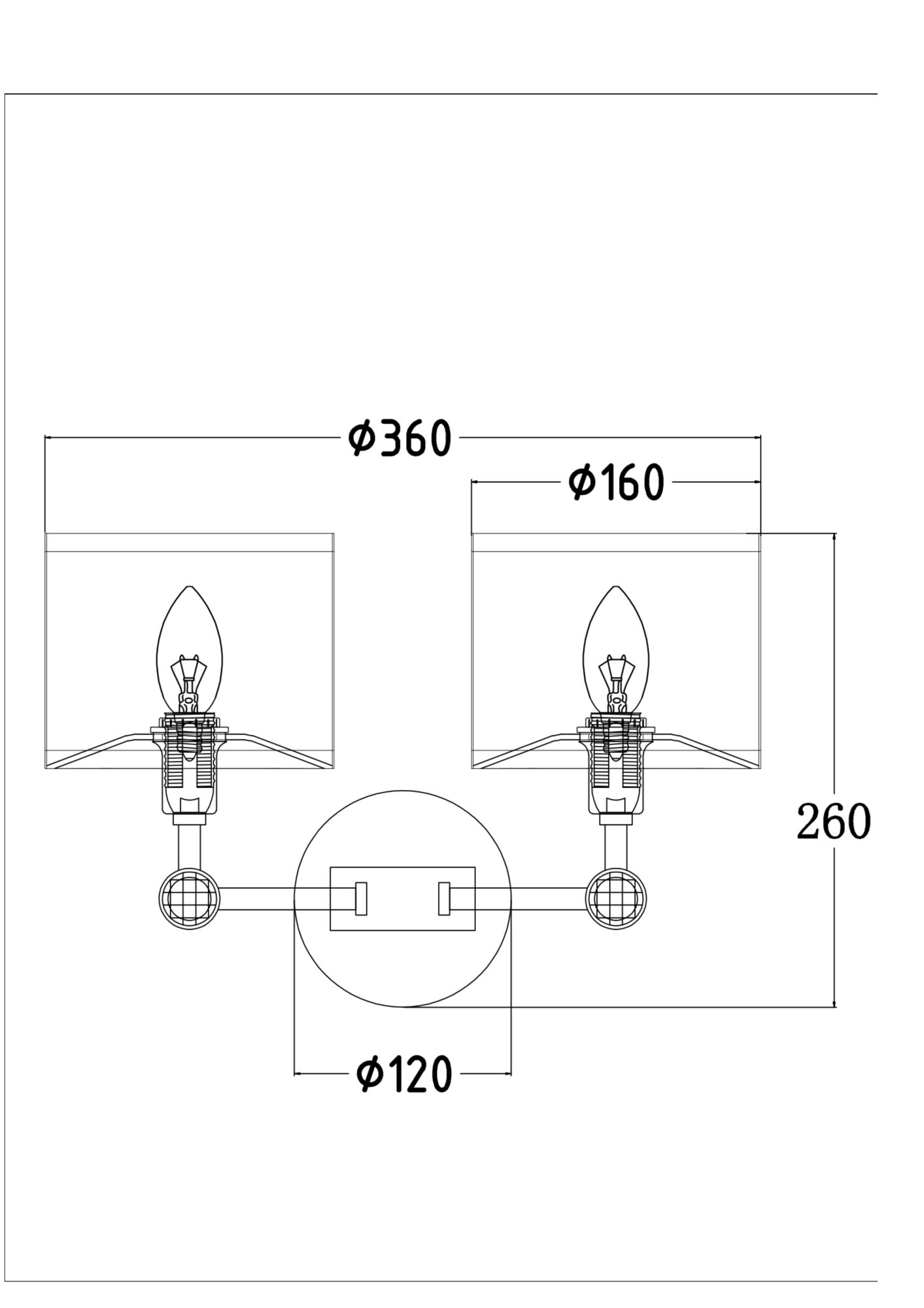 Настенный светильник (бра) Maytoni MOD088WL-02BS