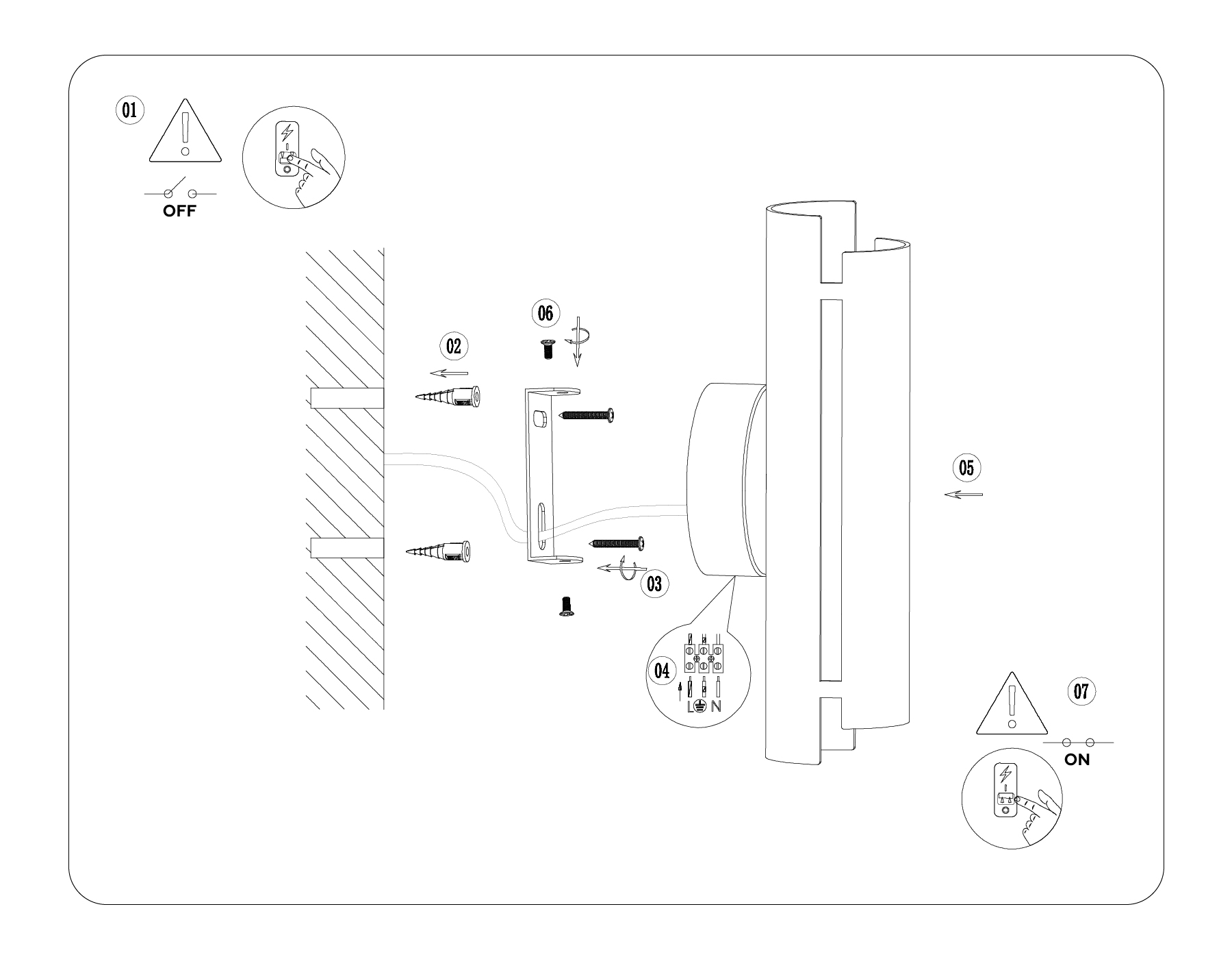 TN71332 BK черный LED 4W 4200K 230*60*100