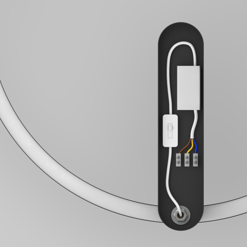 DK5035-BK Бра ROUND со светодиодом, IP20, 24W, 3000/4000/6500K, черный, алюминий