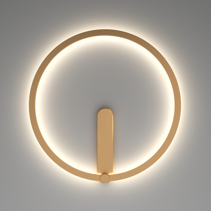 DK5035-SG Бра ROUND со светодиодом, IP20, 24W, 3000/4000/6500K, матовое золото, алюминий