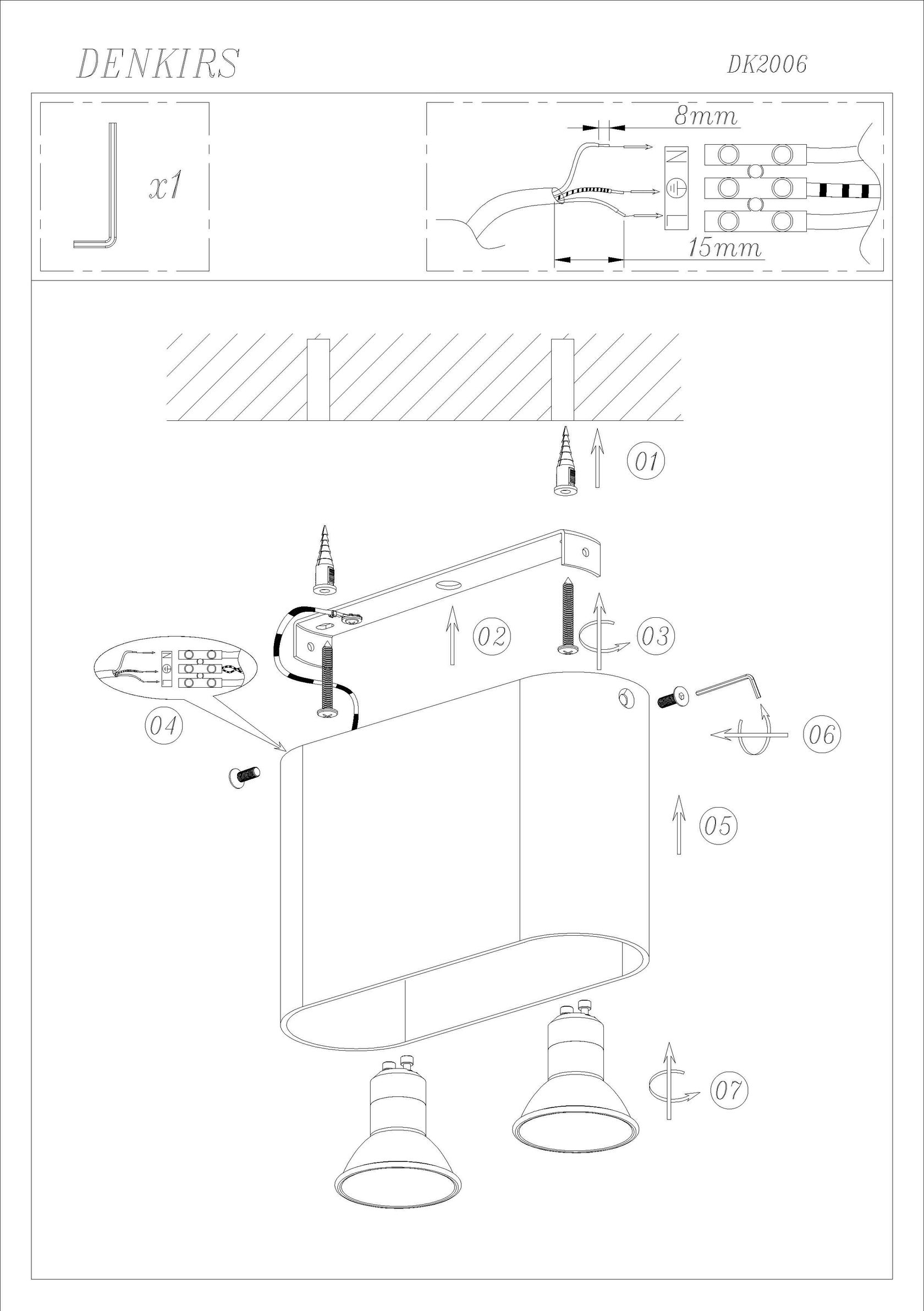 DK2006-RE Светильник накладной IP 20, 50 Вт, GU10, красный, алюминий