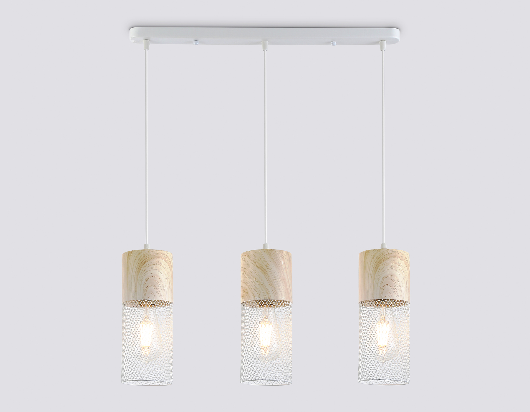 TR8499/3 WH/WD белый/дерево E27/3 max 60W 550*100*1000