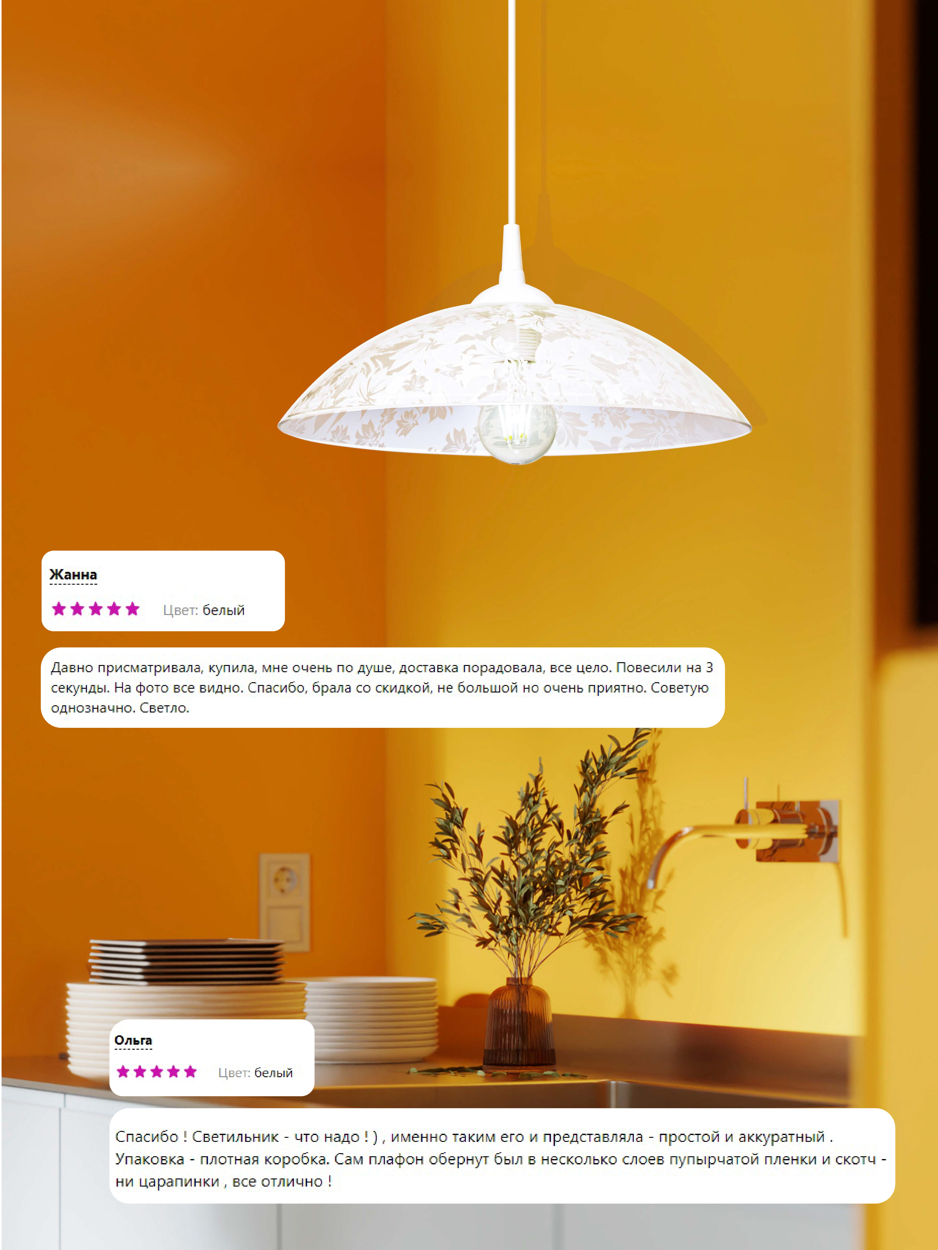 Подвесной светильник R1009-1P-350 WT 000031179