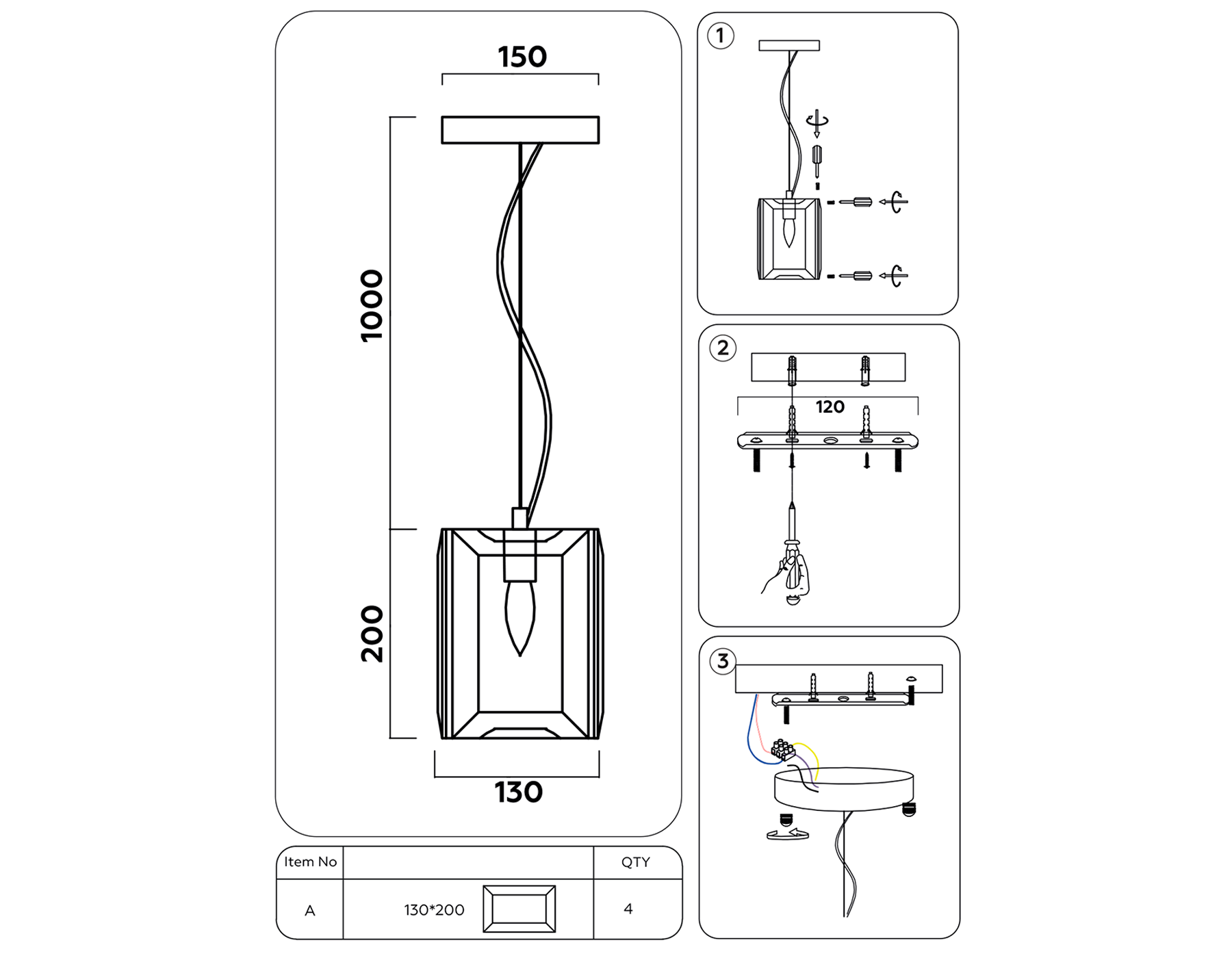 TR5109 CF/TI кофе/янтарь E27/1 max 40W 150*150*1200