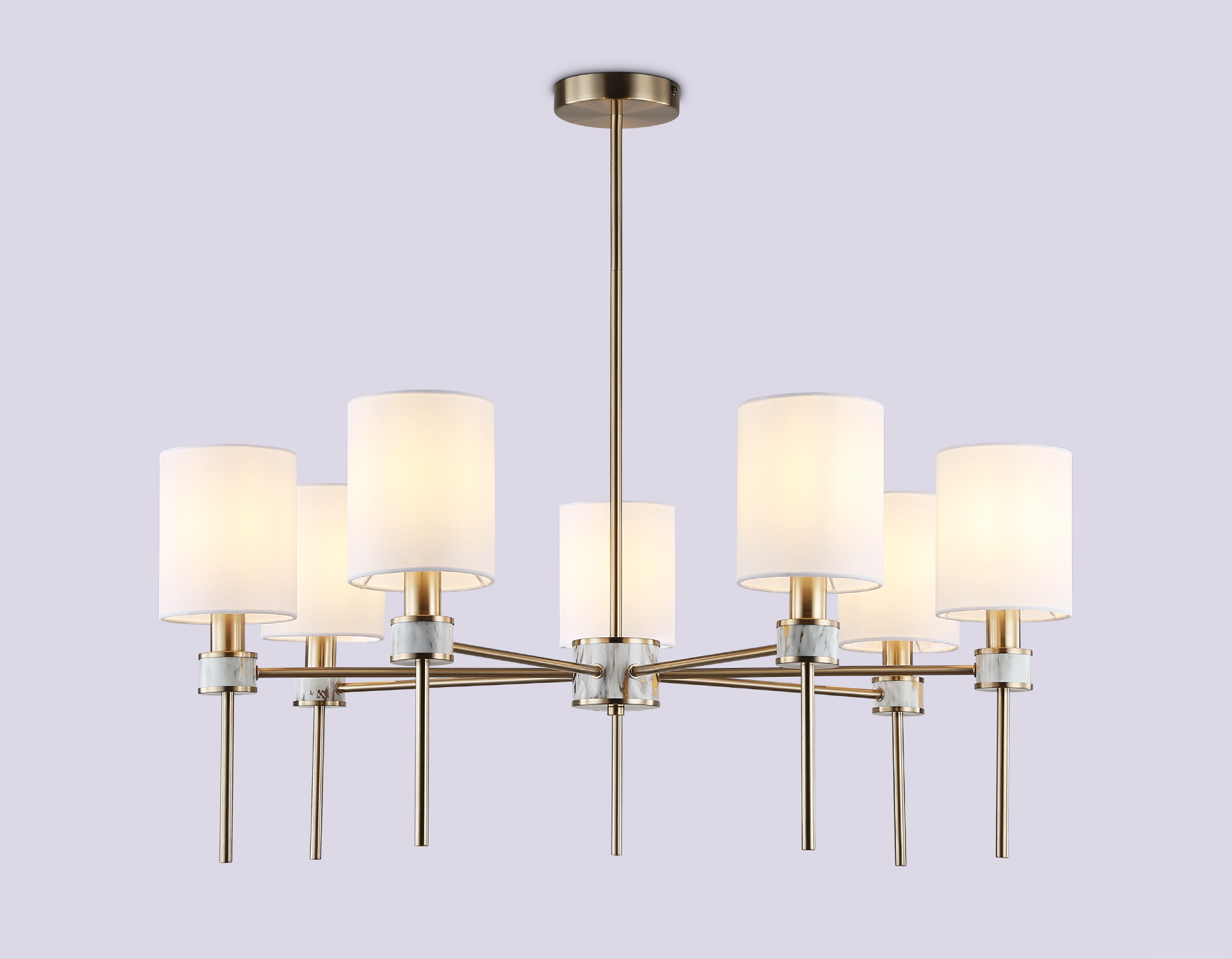 LH72373/7 DBS/WH темная латунь/белый E14/7 max 40W D840*720