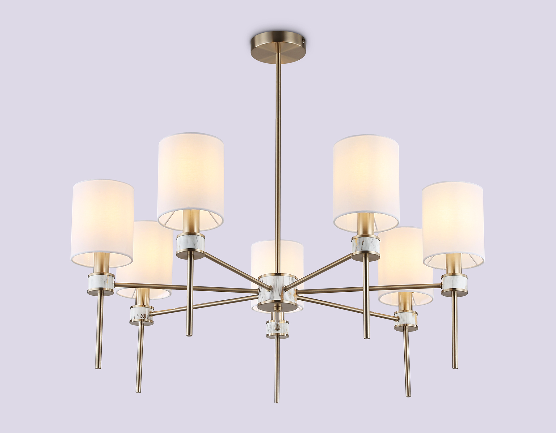 LH72373/7 DBS/WH темная латунь/белый E14/7 max 40W D840*720