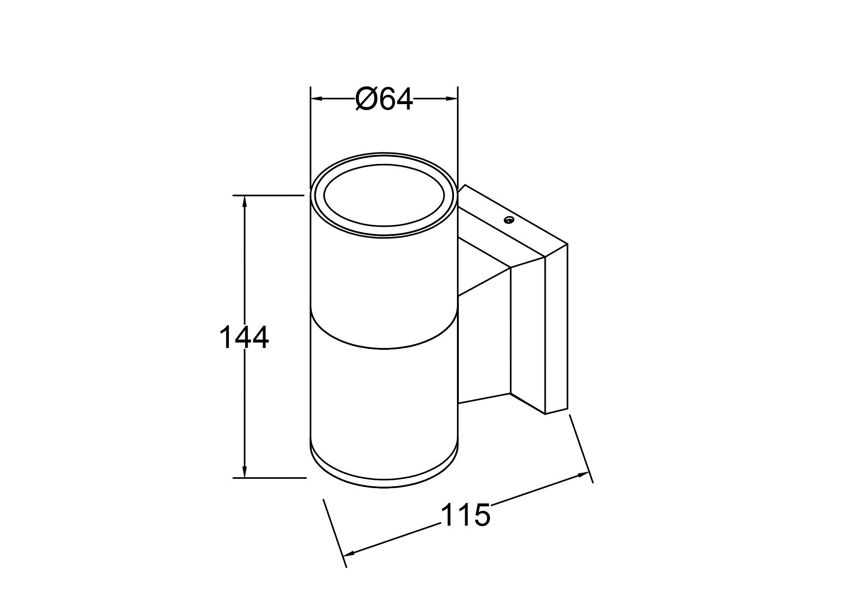 Настенный светильник (бра) Outdoor O574WL-01GR