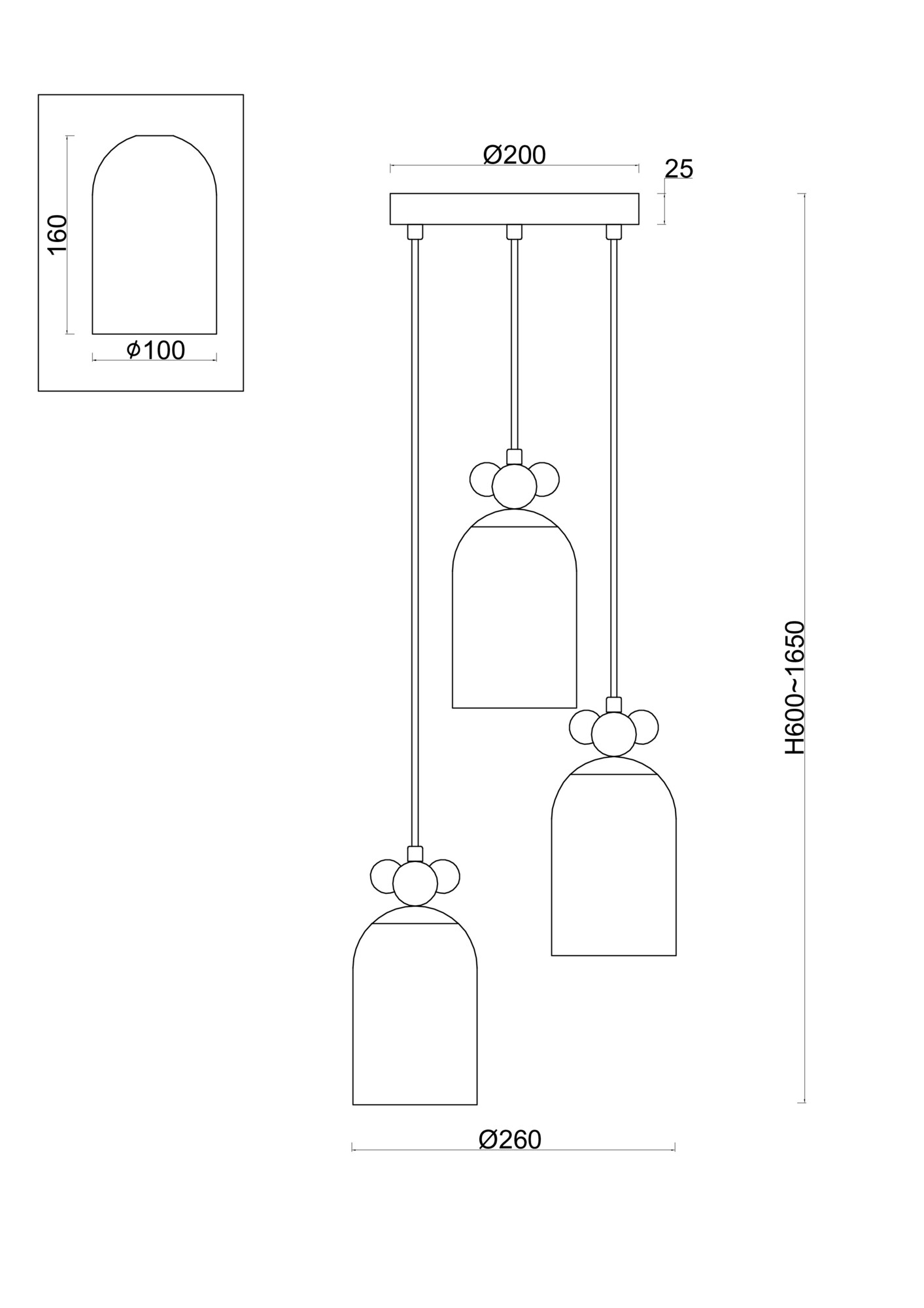 Подвесной светильник Freya FR5365PL-03CH