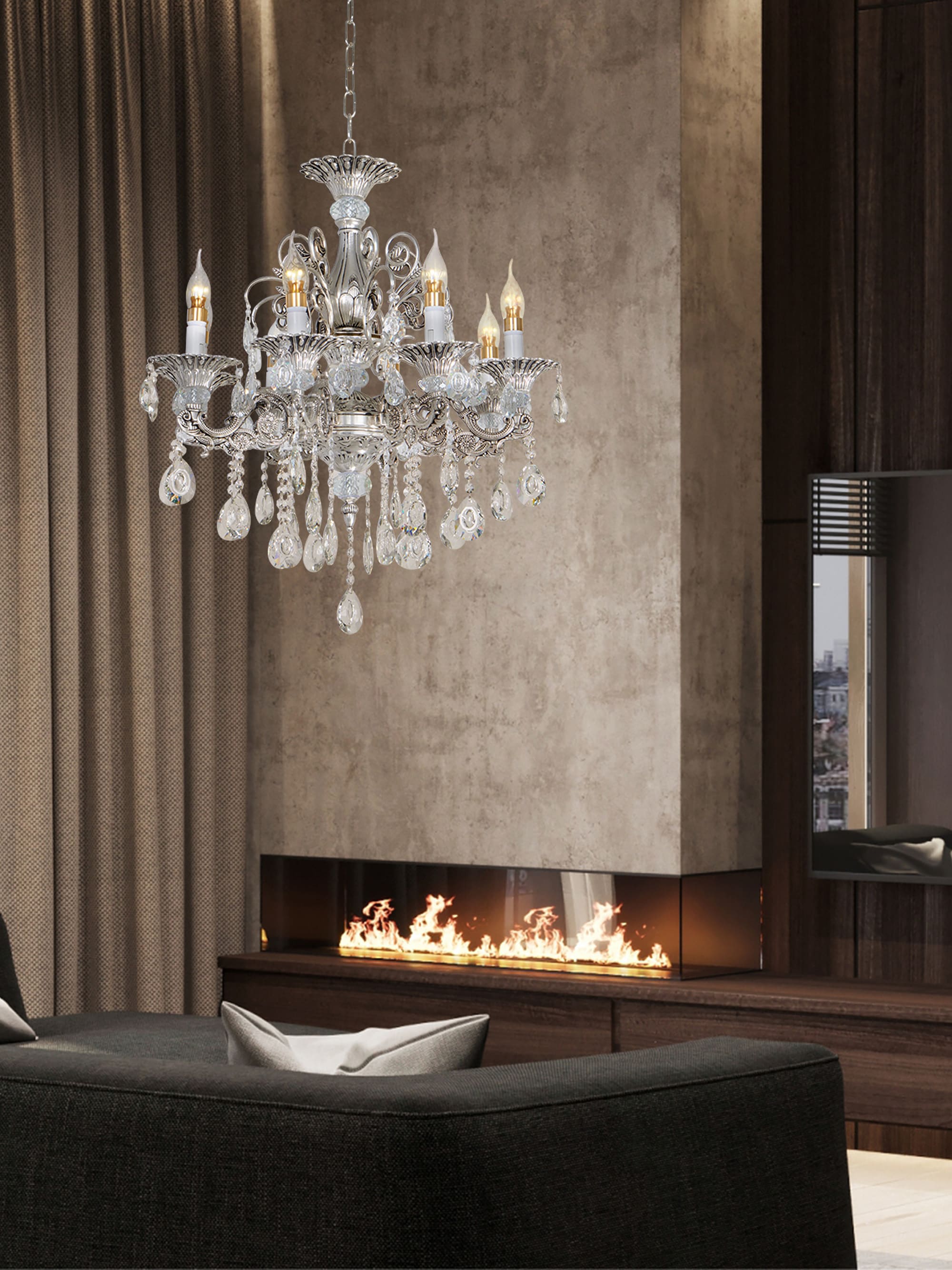 Подвесная люстра 6628S-8 SBG 000023785