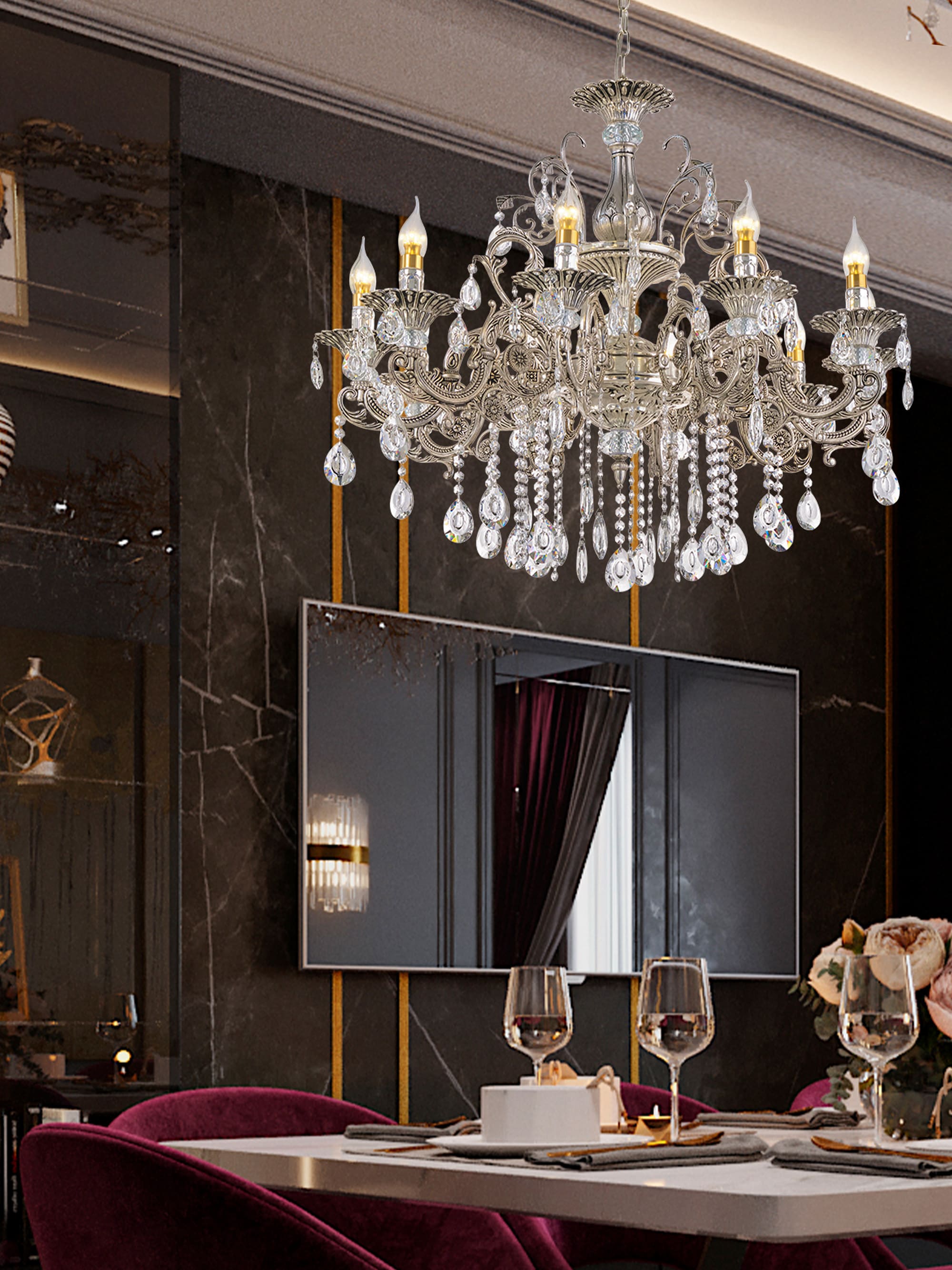 Подвесная люстра 6628S-10 SBG 000023786