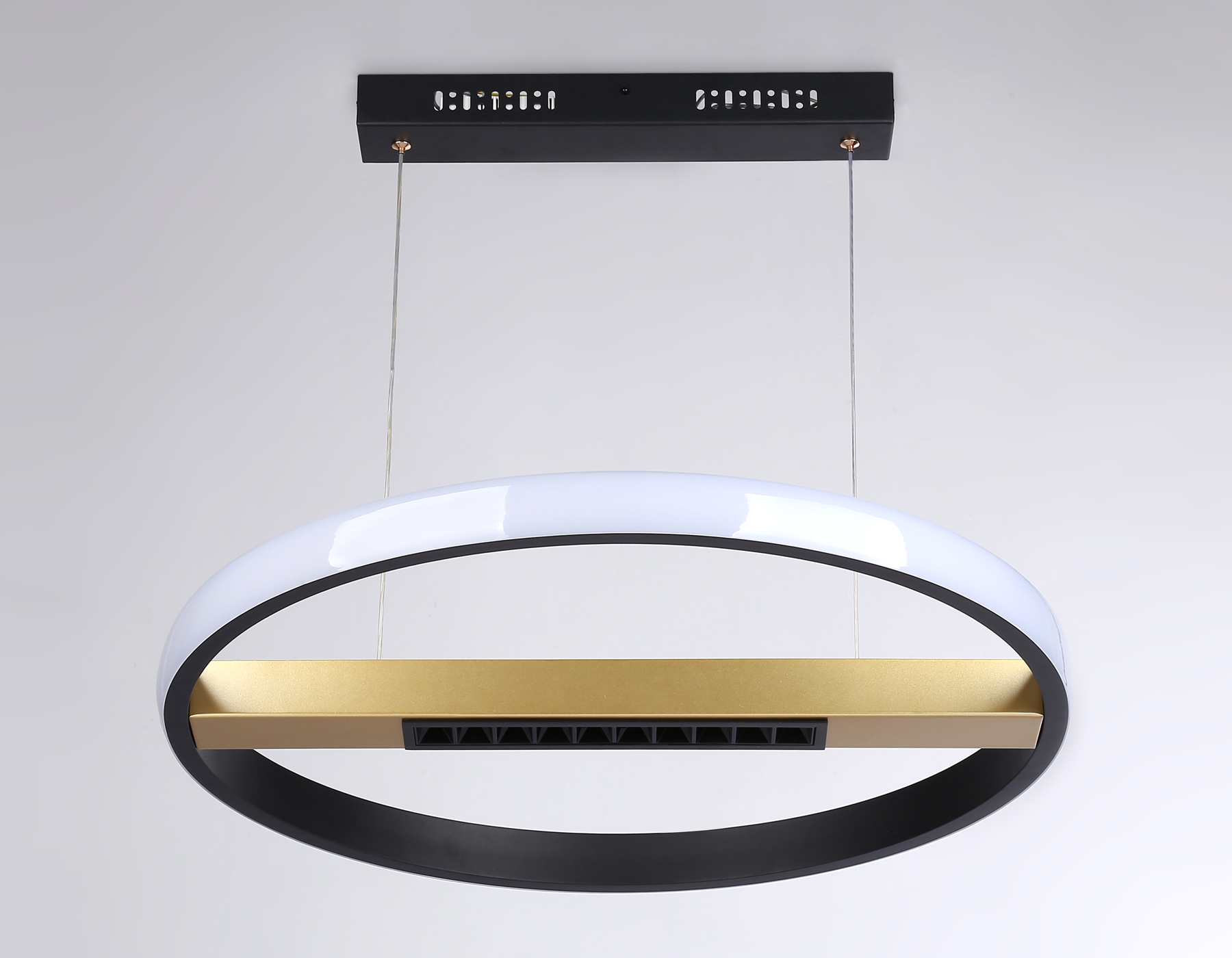 FL51489 BK/GD черный/золото 62W 3000K-6400K D600*1000 (ПДУ ИК)