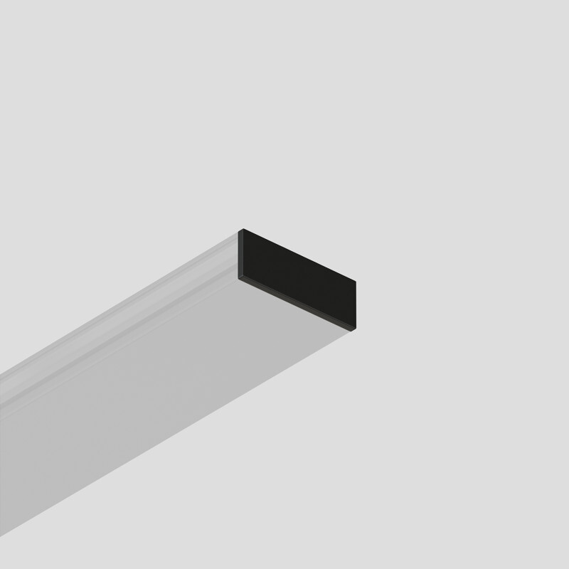 Комплект торцевых заглушек (2 шт.) для треков Air, серия Base, пластик, чёрный