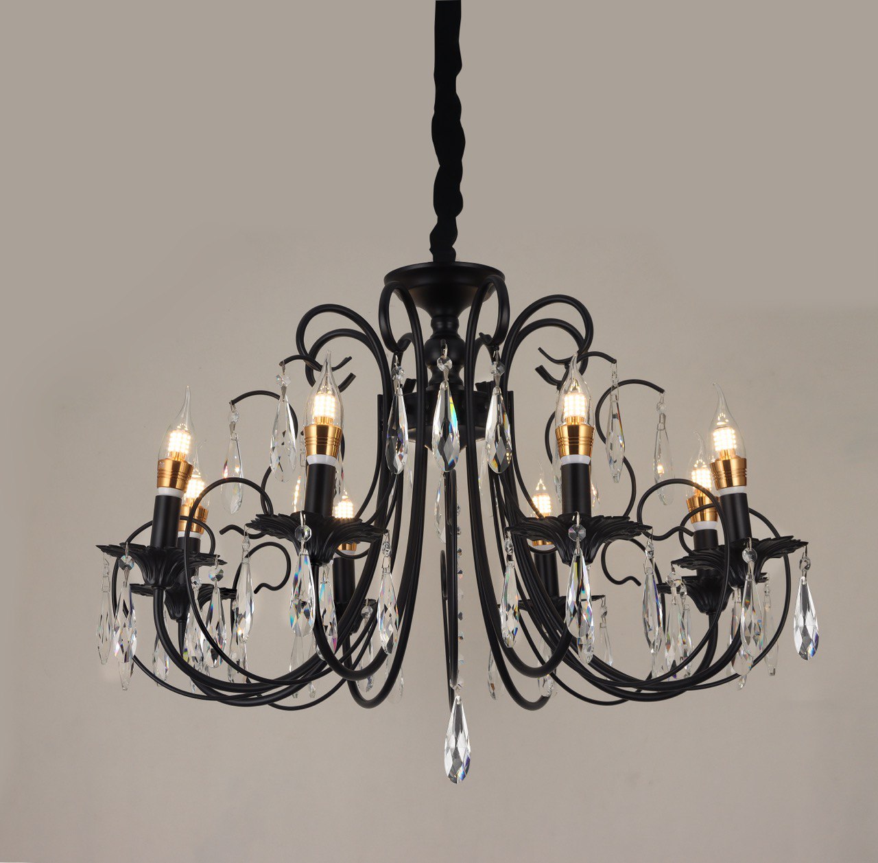 Подвесная люстра PL3901-8 BK 000067345